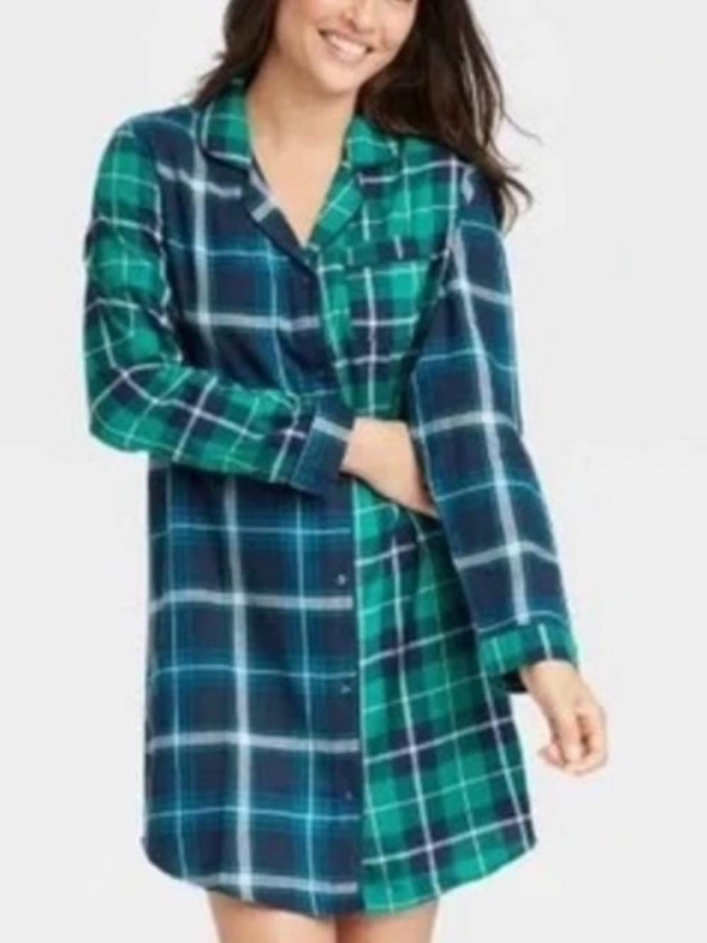 STARS ABOVE LONG SLEEVE FLANNEL SLEEP SHIRT